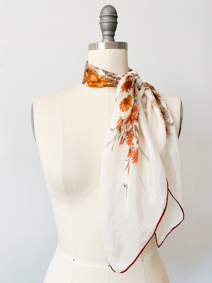 Rustic Floral Silk Scarf