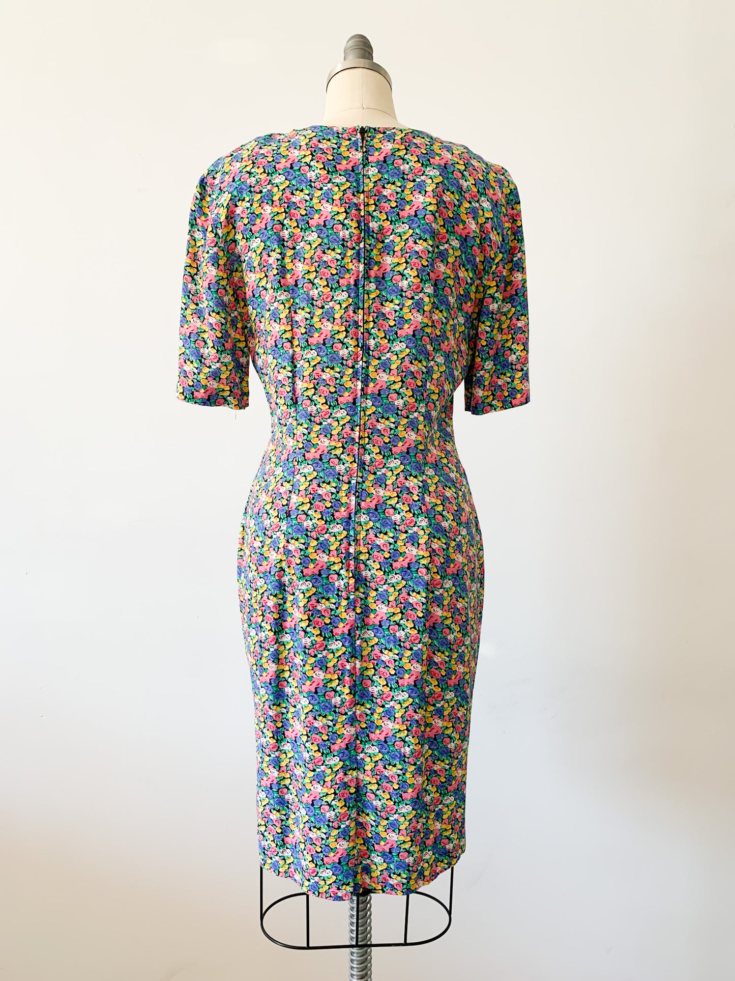 1980s Ditsy Floral Day Dress