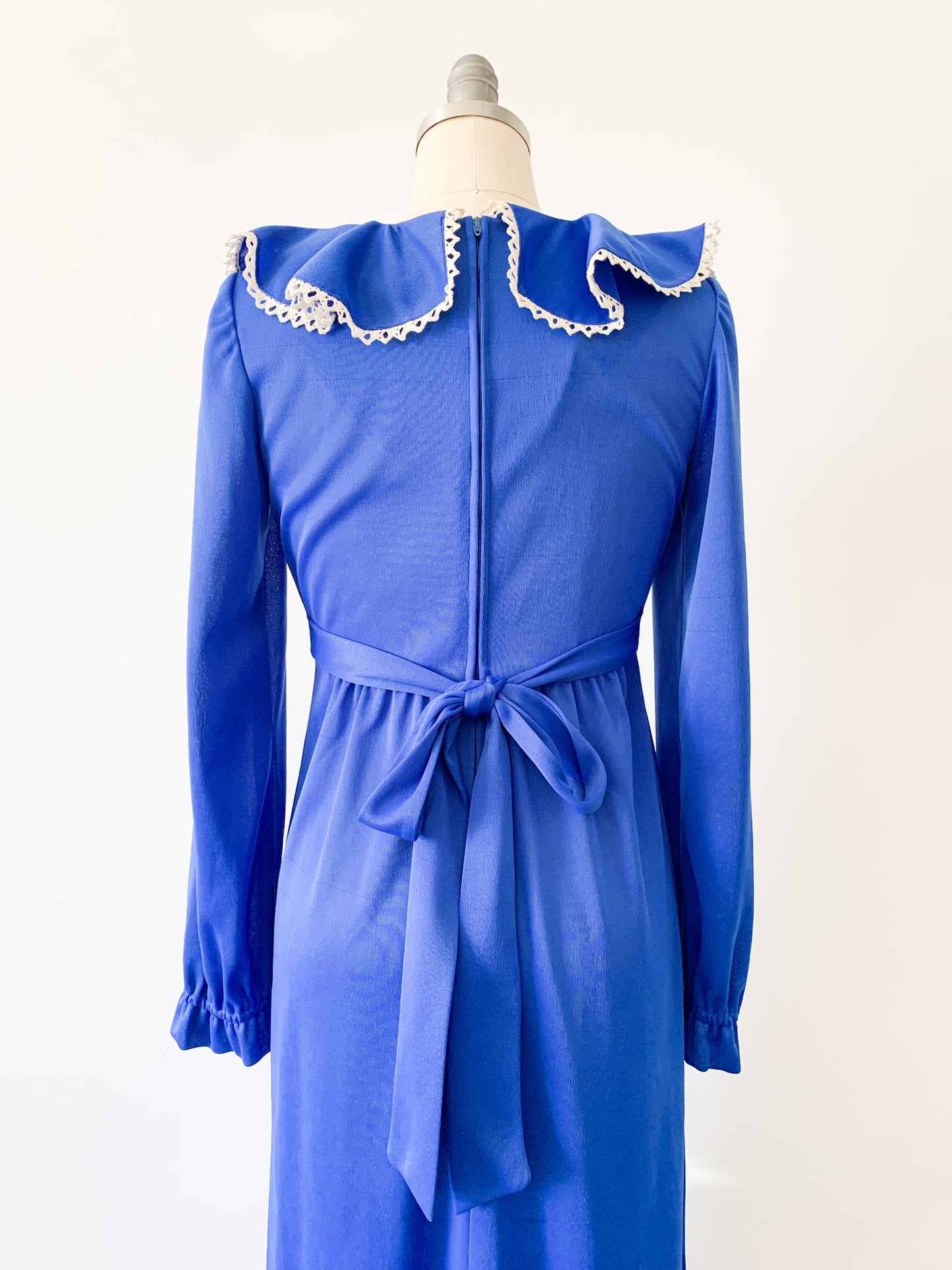 1970s Royal Blue Maxi Dress