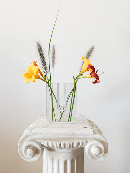 "U" Glass Stem Vase