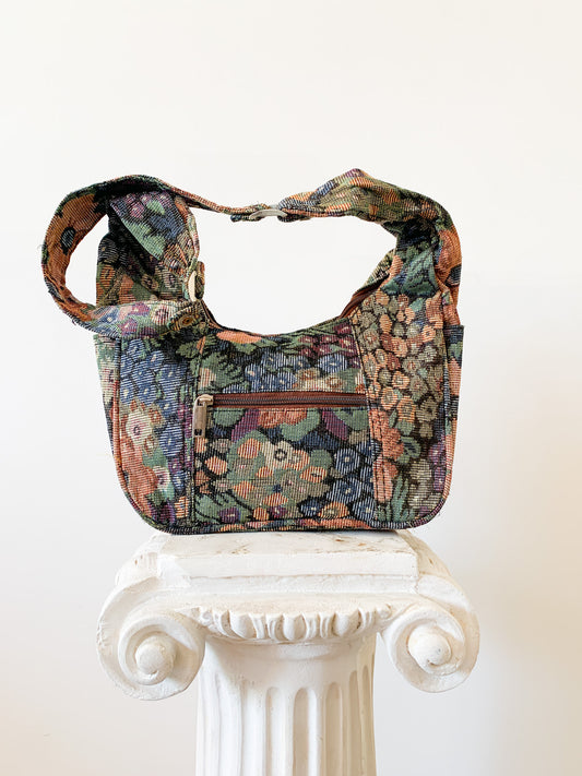 Vintage Floral Tapestry Bag