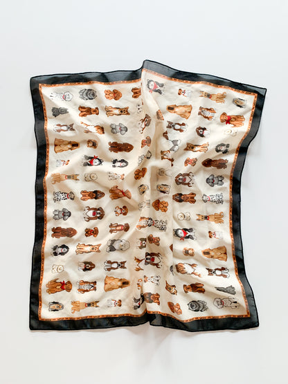 Woof! Vintage Dog Scarf