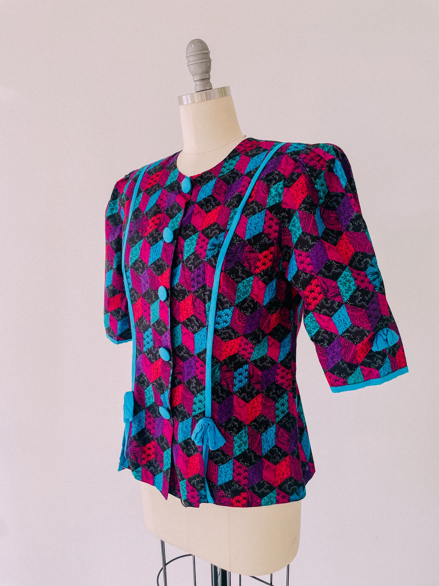 1980s Mystic Rhombus Blouse