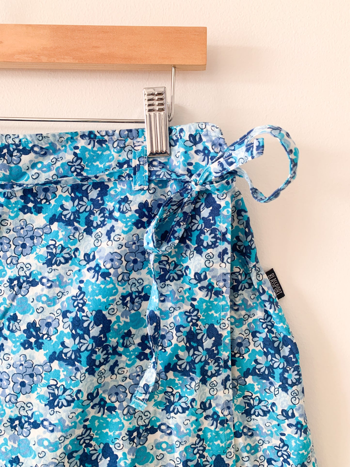 90s Blue Floral Skort