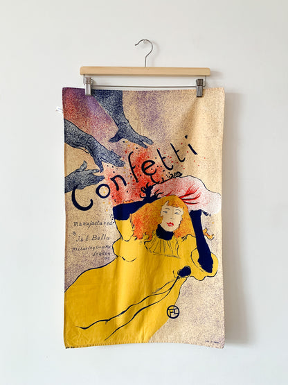 Vintage "Confetti" French Tea Towel