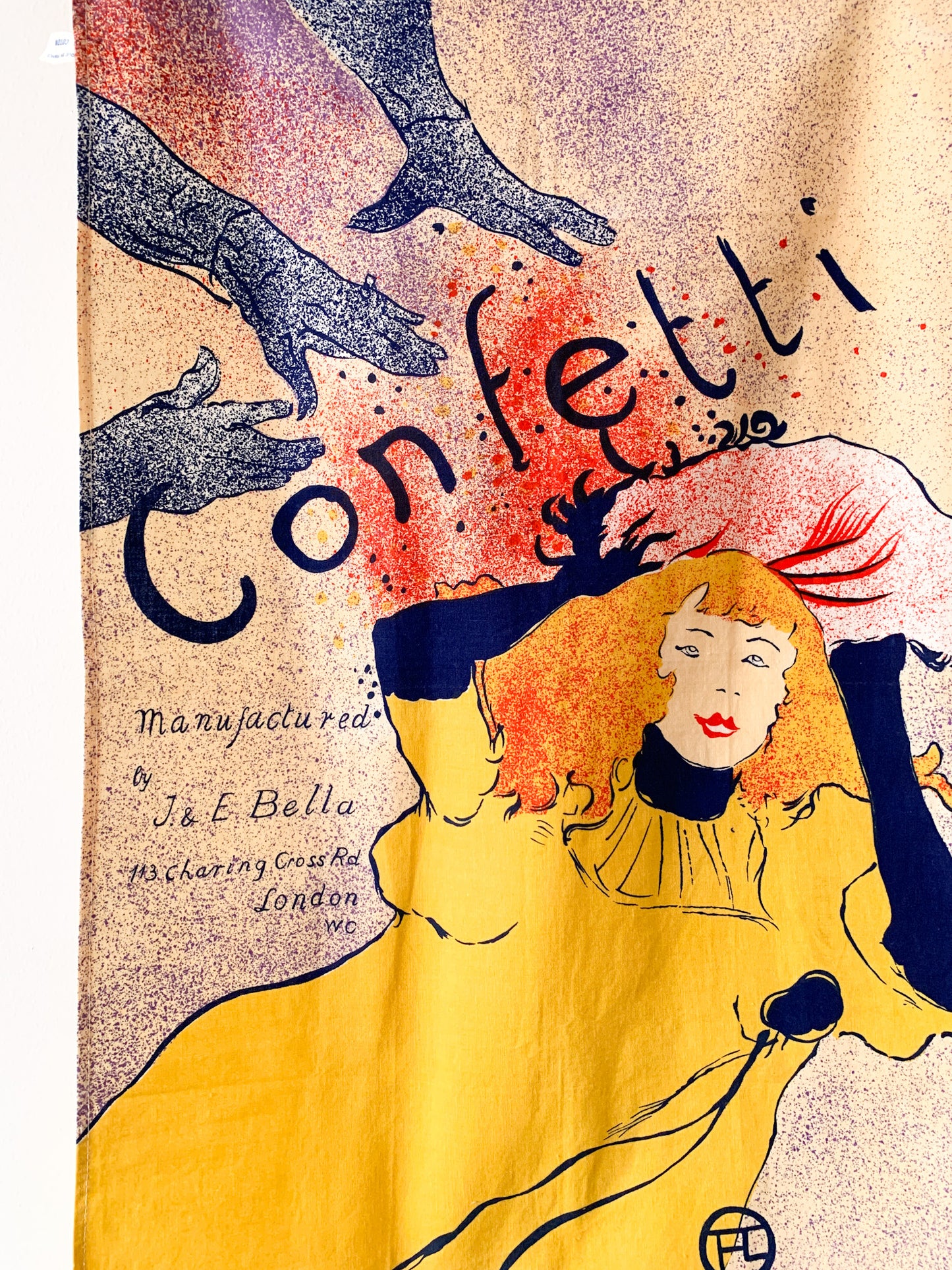 Vintage "Confetti" French Tea Towel