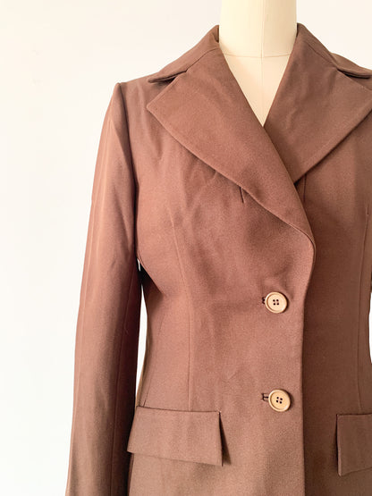 1970s Chocolate Brown Blazer