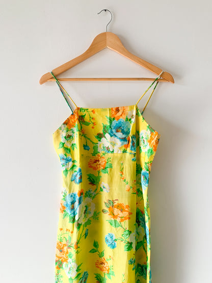 Yellow Floral Maxi Dress