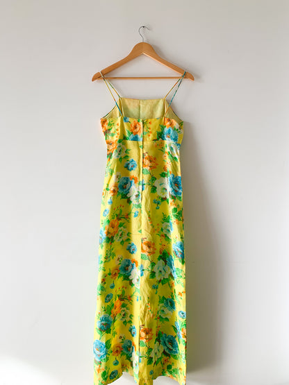 Yellow Floral Maxi Dress