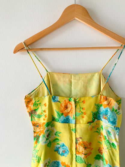 Yellow Floral Maxi Dress