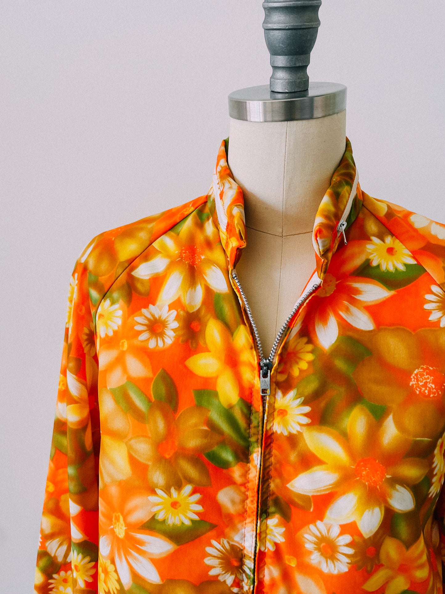 1970s Floral Print Windbreaker