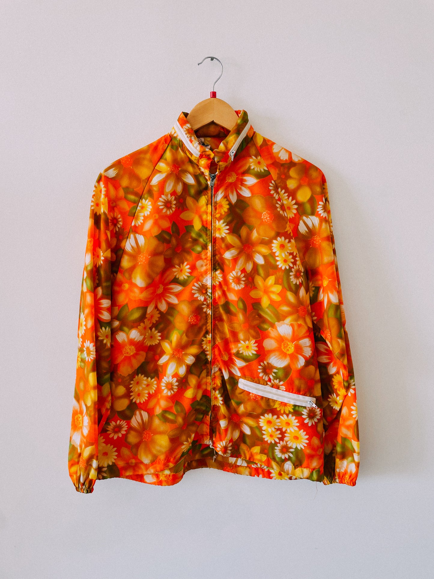 1970s Floral Print Windbreaker