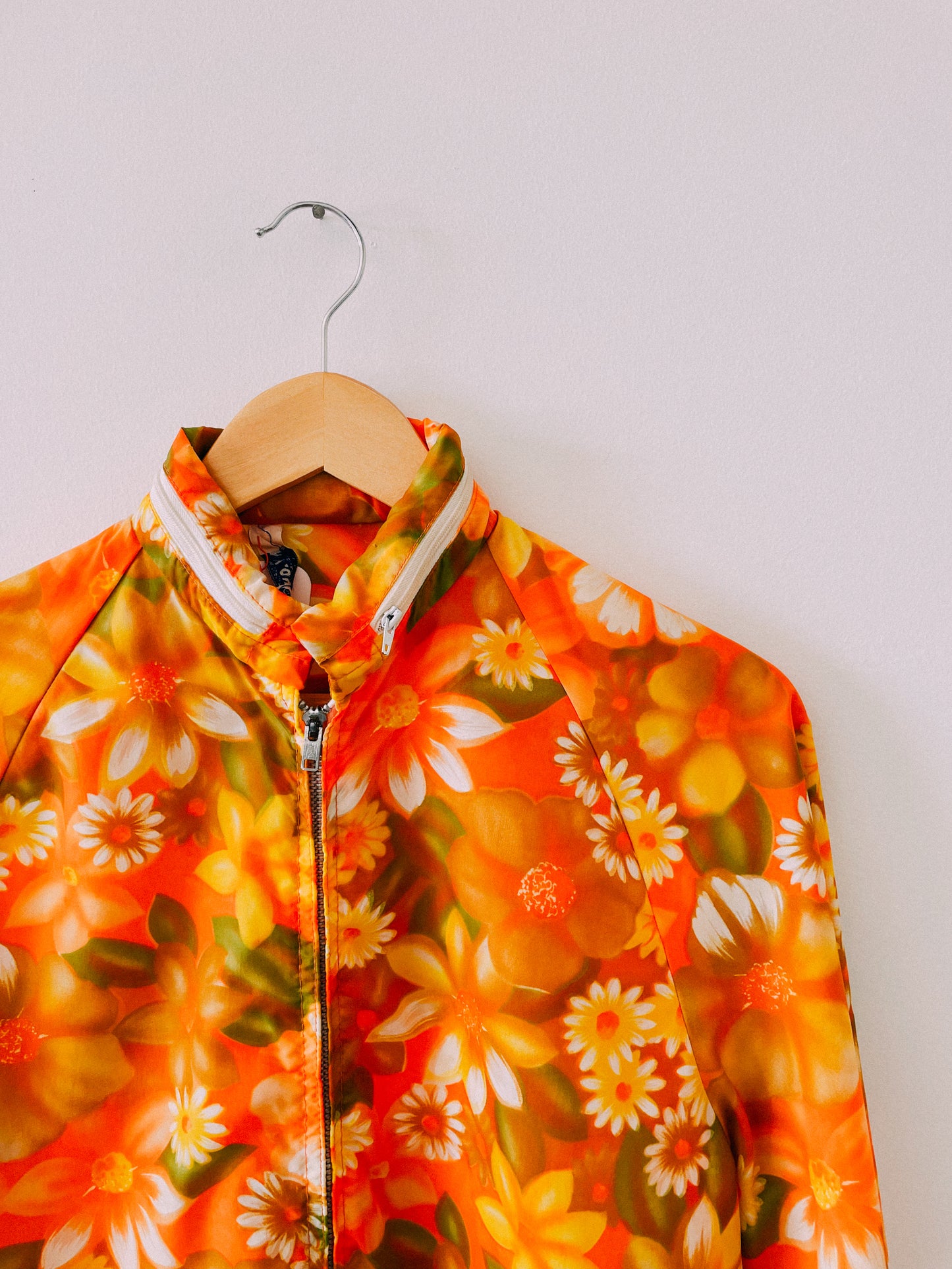 1970s Floral Print Windbreaker