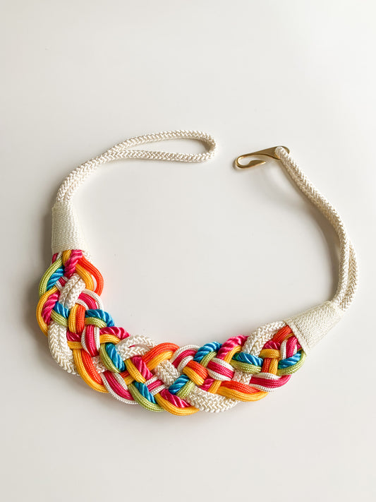 80s Rainbow Rope Braided Belt