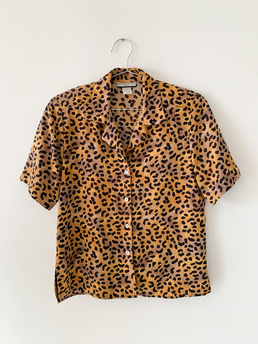 Notations Orange Leopard Top