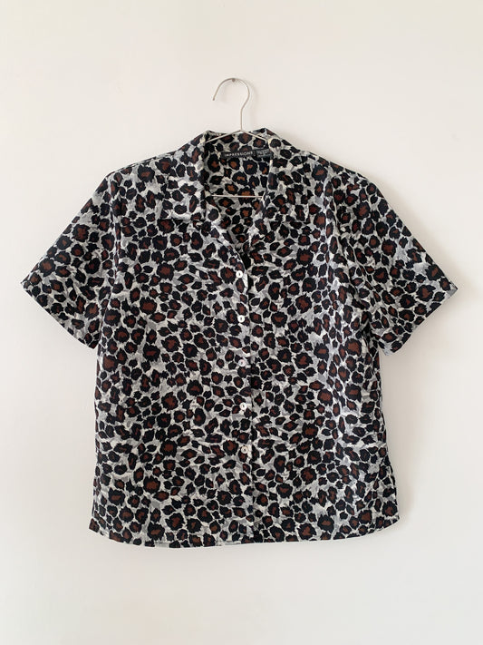 Impressions Silver Leopard Top