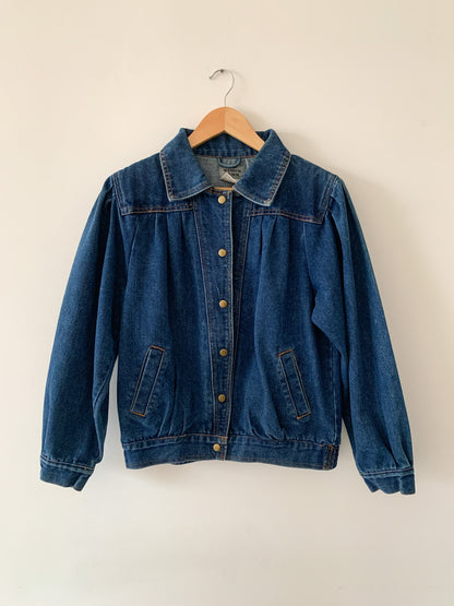 Dark wash Denim Bomber Jacket