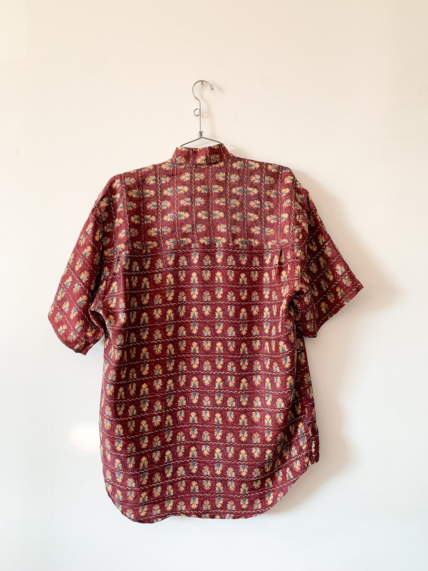 90s Chiamare Silk Pattern Top