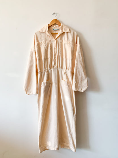 80s Powder Peach Cargo Dress