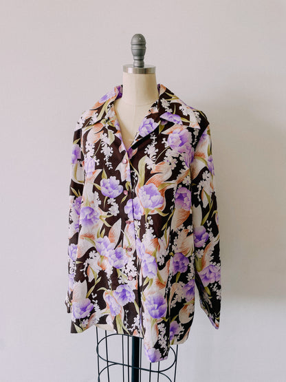 1970s Spring Florals Button-Up Shirt