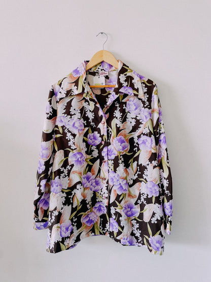 1970s Spring Florals Button-Up Shirt