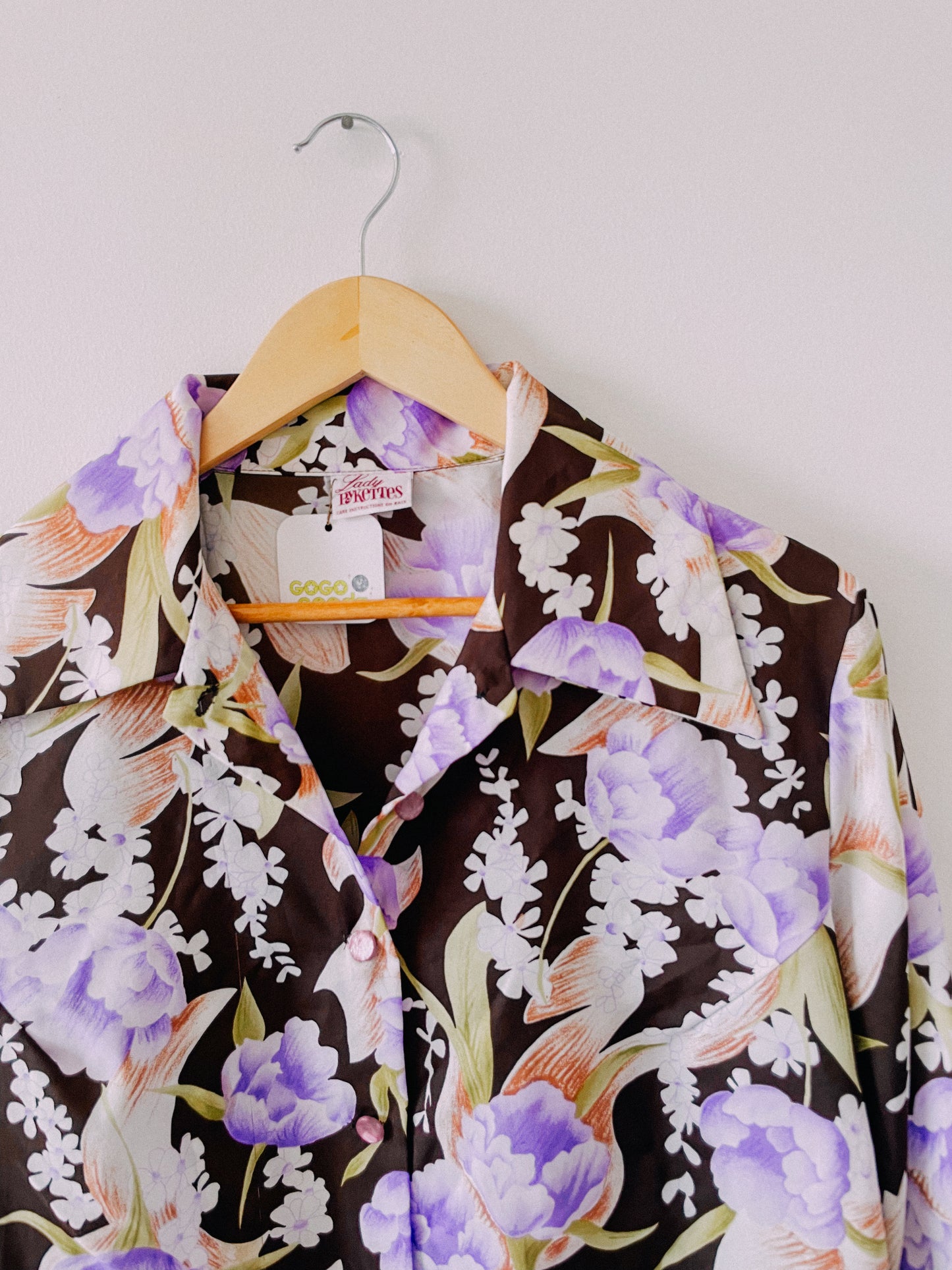 1970s Spring Florals Button-Up Shirt