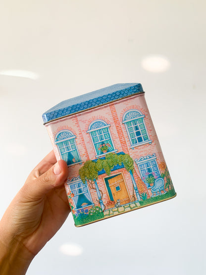 c.1995 Novelty Pink House Tin Box