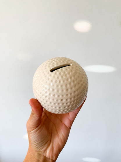 Vintage Ceramic Golf Ball Money Jar