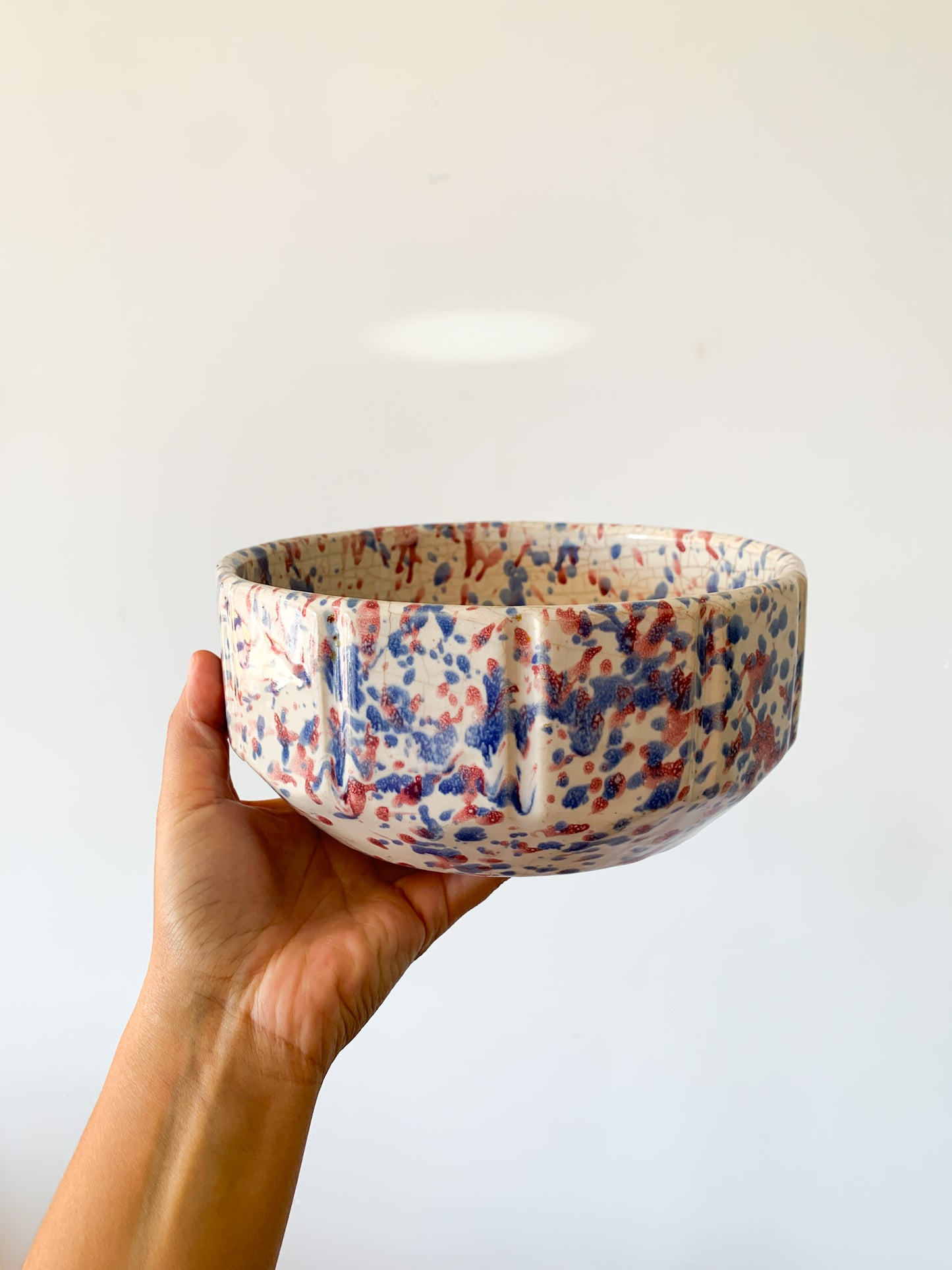 Vintage Speckled Ceramic Bowl