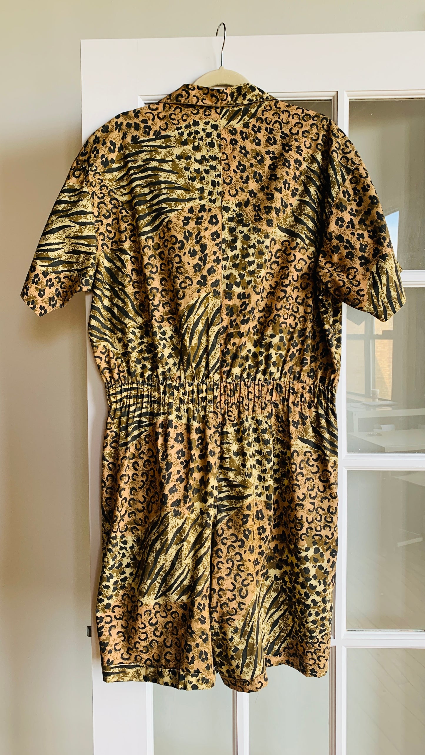 80s Gloriana Leopard Romper