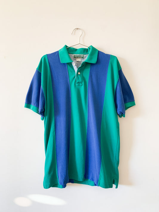 90s Striped Golf Polo