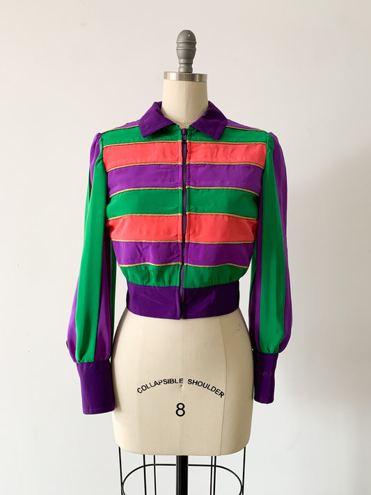 Gerry Striped Crop Jacket