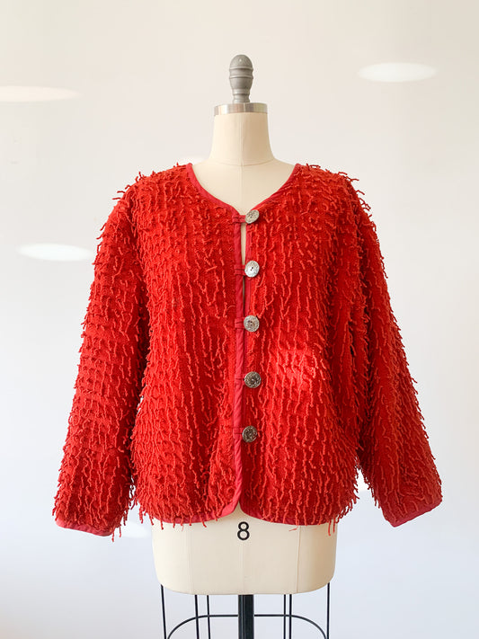 80s Red Fringe Jacket