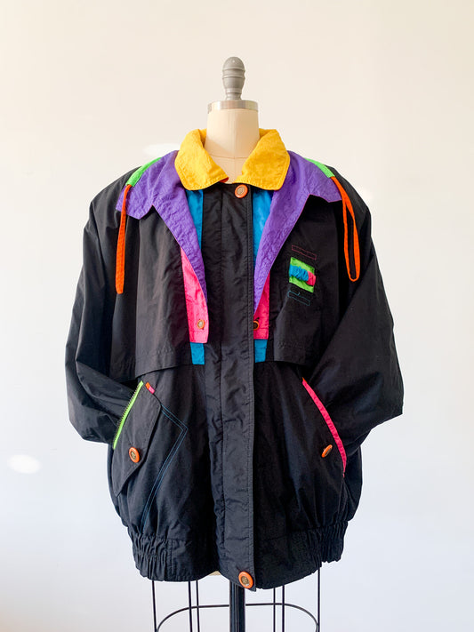 80s Neon Gallery Windbreaker Jacket