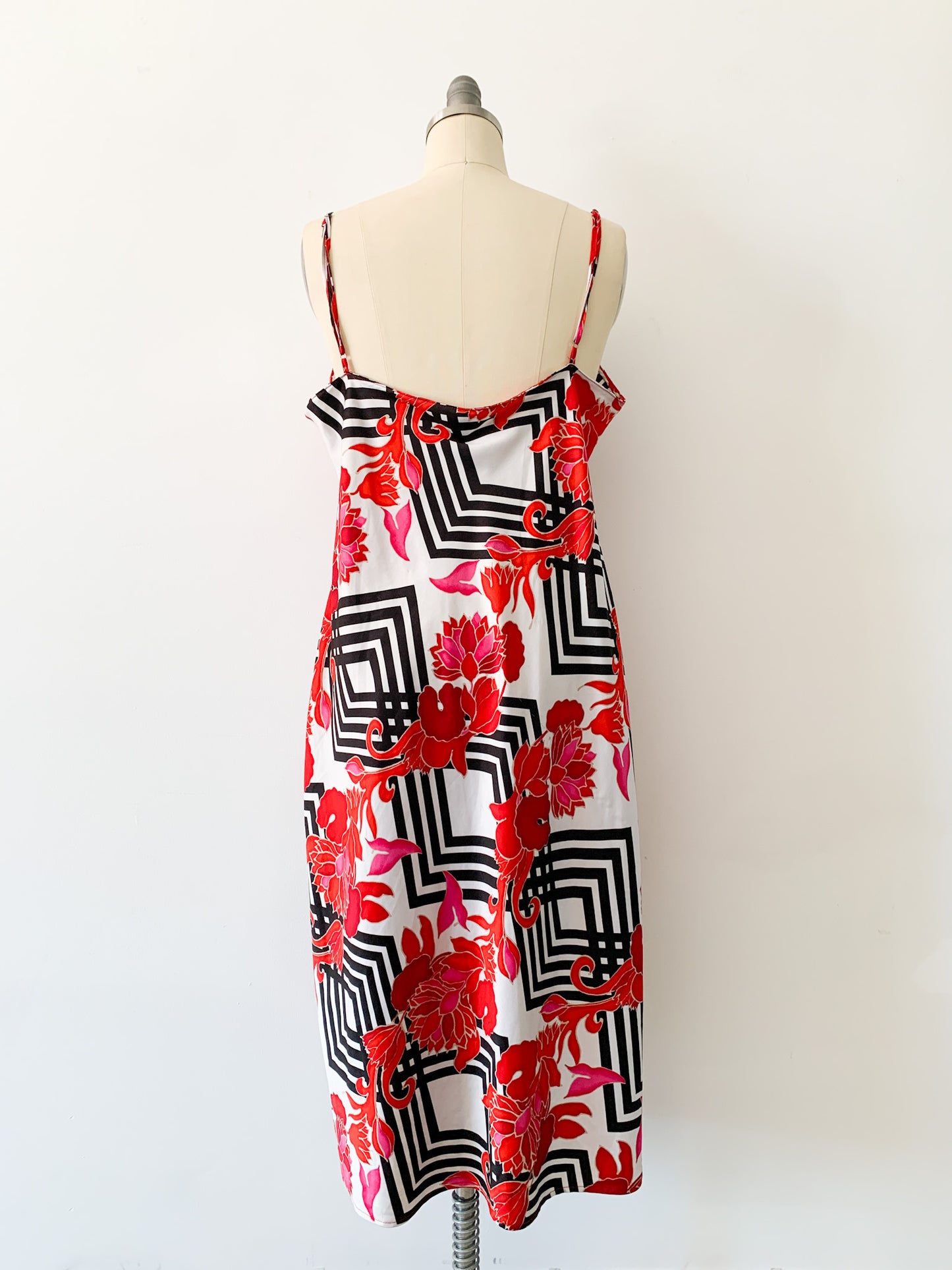 Geometric Floral Slip Dress