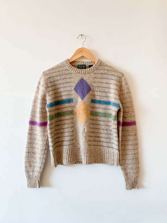 80s Speckled Colours Wool Sweater