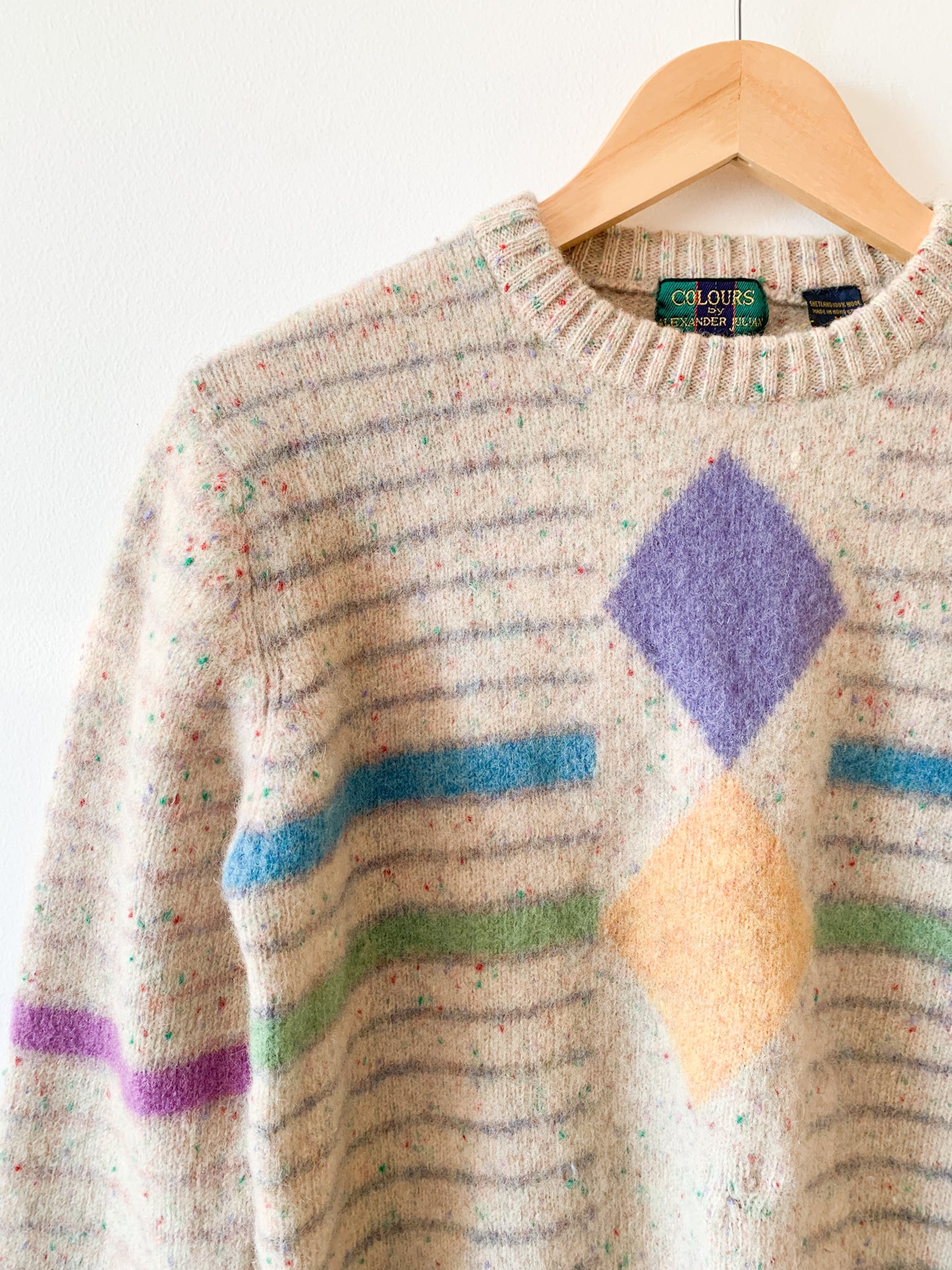 80s Speckled Colours Wool Sweater