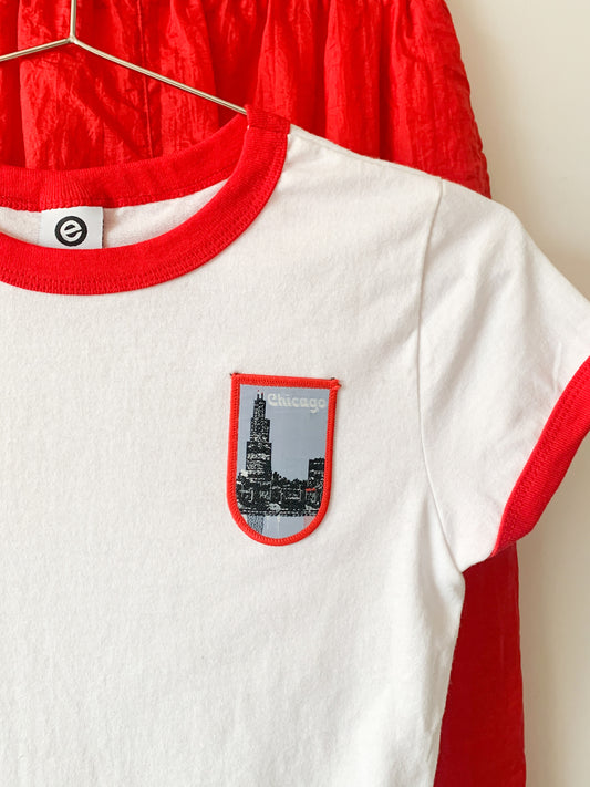 Chicago Patch Ringer Tee