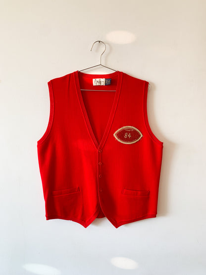 Vintage '84 Red Wool Vest