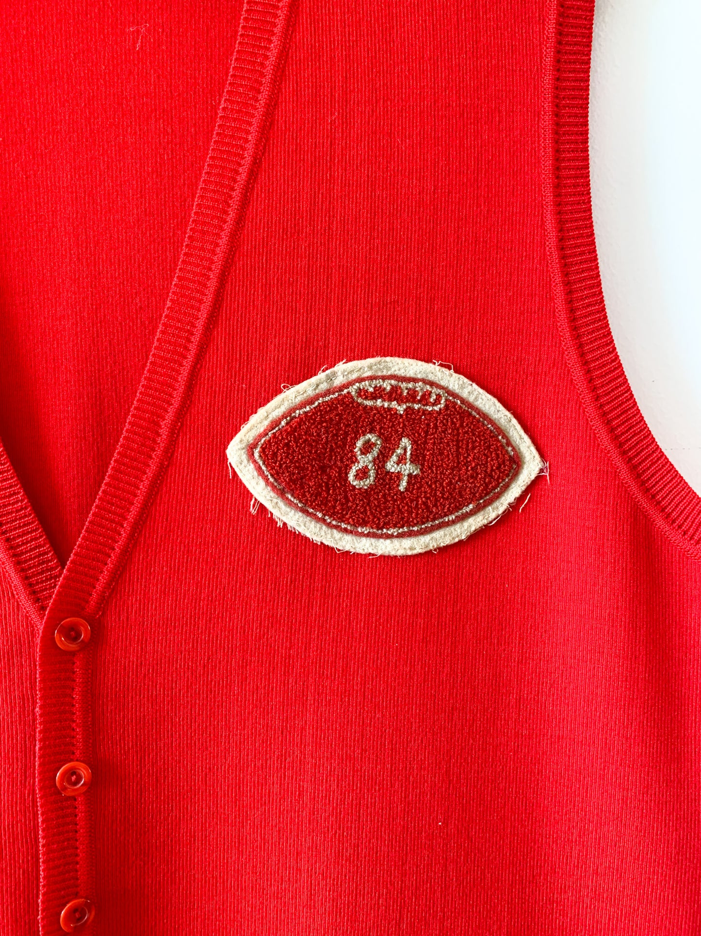 Vintage '84 Red Wool Vest