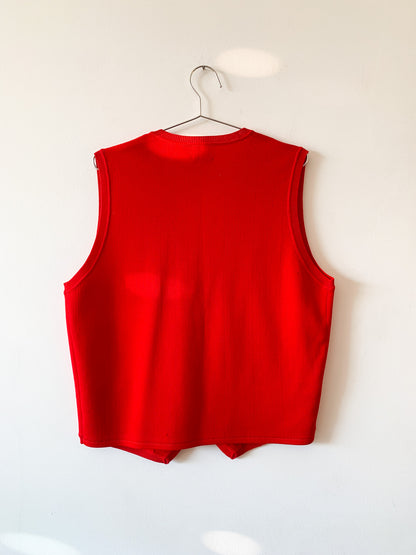 Vintage '84 Red Wool Vest