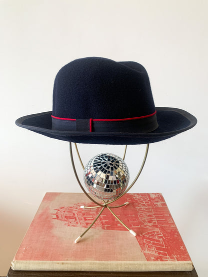 Vintage Navy Wool Hat