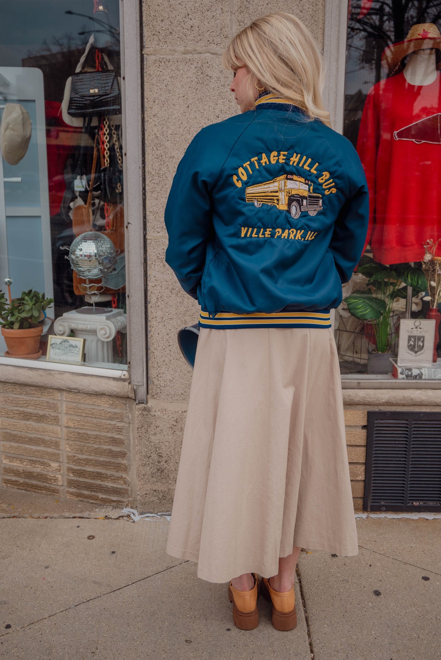 Vintage Cottage Hill Bus Varsity Jacket