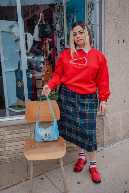 Red Chenille Megaphone Patch Sweatshirt