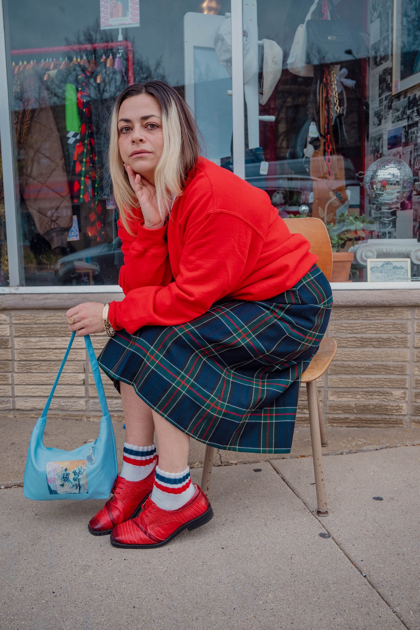 Vintage School Days Plaid Skirt