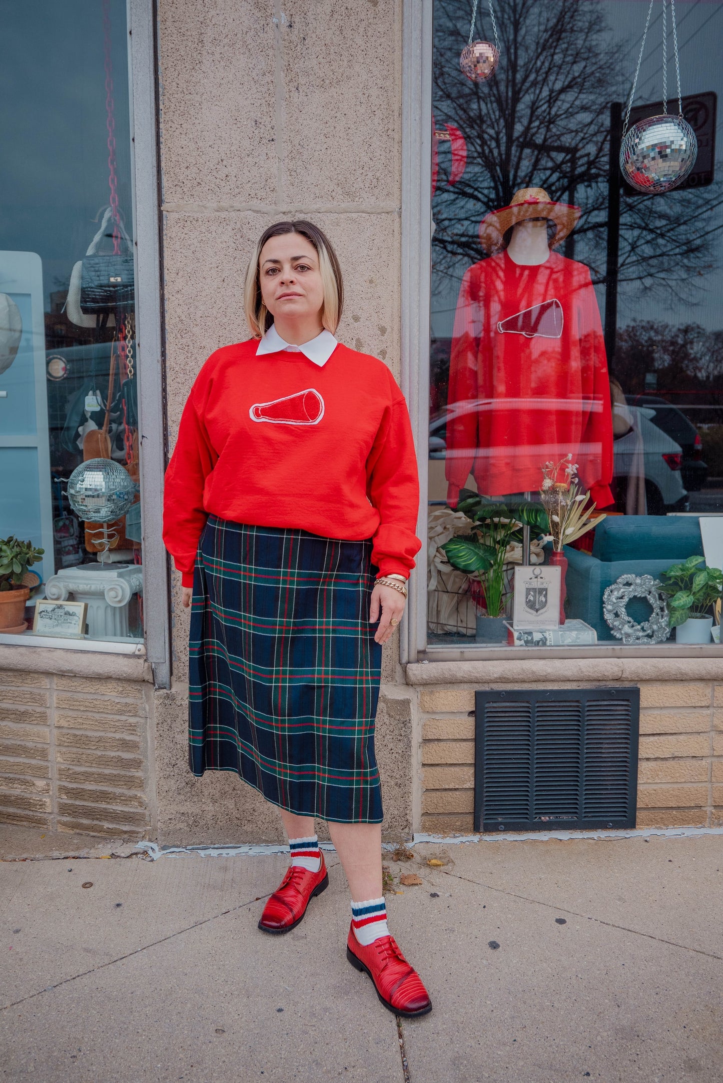 Vintage School Days Plaid Skirt