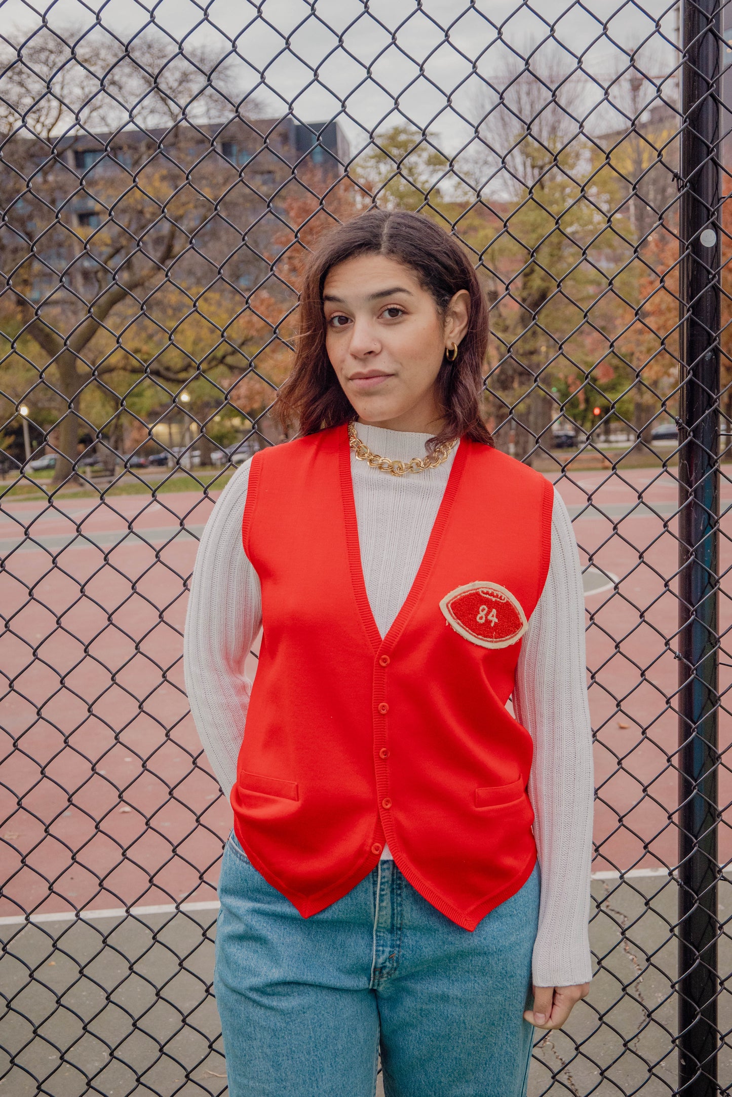 Vintage '84 Red Wool Vest