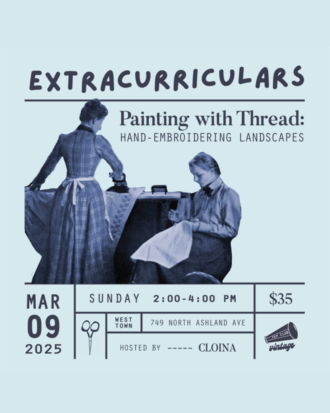 Extracurriculars: Painting with Thread / Embroidery Landscapes