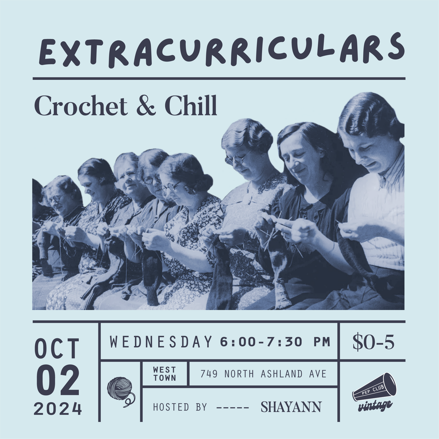 Extracurriculars: Crochet & Chill