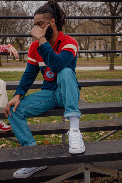 Vintage Striped Long-Sleeve Shirt